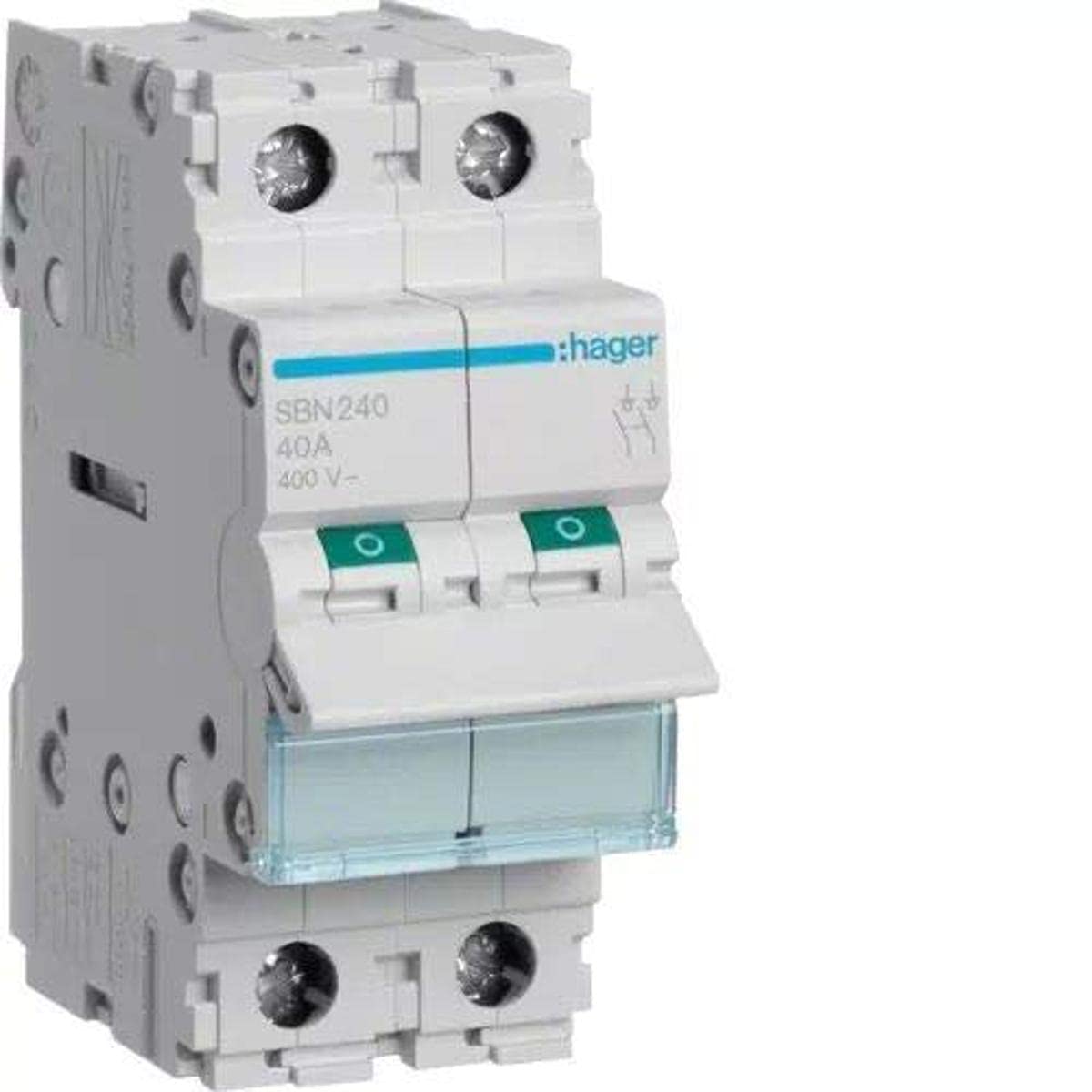 Hager SB-SB Modular Two-Pole Switch 40 A