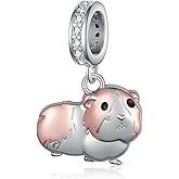 Guinea Pig Gifts S925 Sterling Sliver Animal Charm Animals Jewelry Gifts for Women