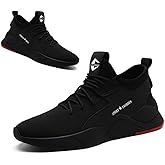 CORANSBER Steel Toe Safety Shoes for Men Women Work Sneakers Breathable Lightweight Industrial & Construction Shoe