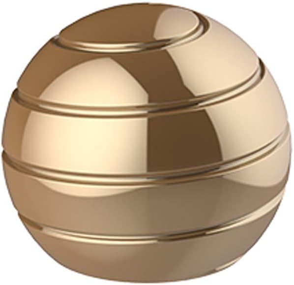 Lucoo Kinetic Desk Toy, Desk Toys for Office Adults and Kids Novelty Metal Fidget Gadget with Optical Illusion Unique Ball Stress Reliever for Anti Anxiety Increase Focus Inspire (Gold)