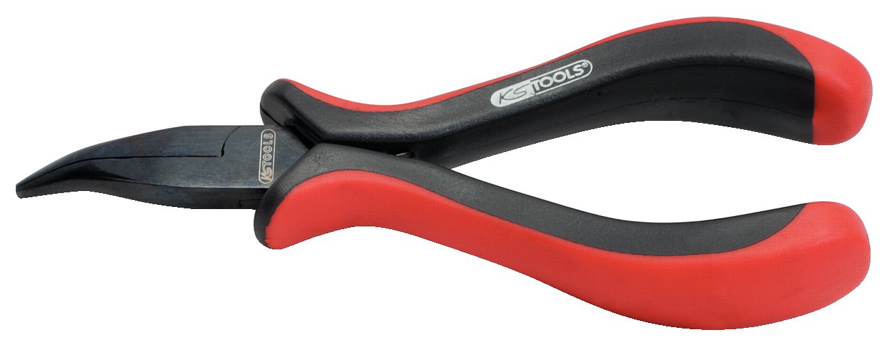 KS Tools Precise 130mm Curved Long Nose Plier