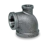 Supply Giant CNSU0140 1/4" x 1/8" Black Malleable
