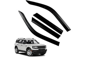 LETINGFAR Rain Guards for Ford Bronco Sport 2021-2024 Big Bend Outer Banks Badlands,Tape-on Side Window Deflectors for Ford Bronco Sport,Window Visors for Ford Trucks,for Ford Car Accessories,4 pcs