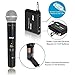 Pyle Wireless Microphone System, Handheld Mic with 1/4'' Transmitter, Black (PDWM13UH)