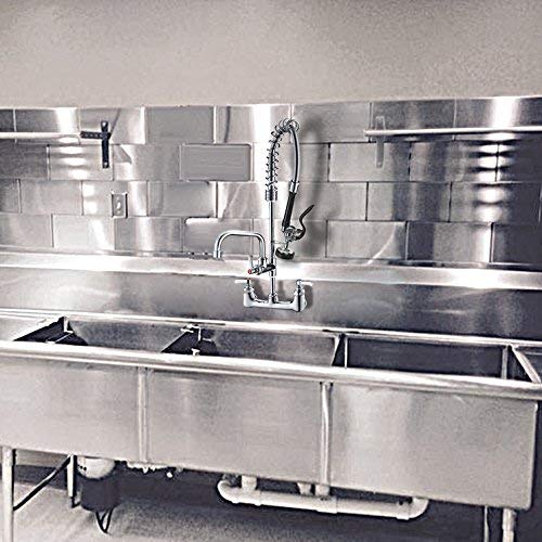 MSTJRY Commercial Faucet with Sprayer Commercial Wall Mount Faucet