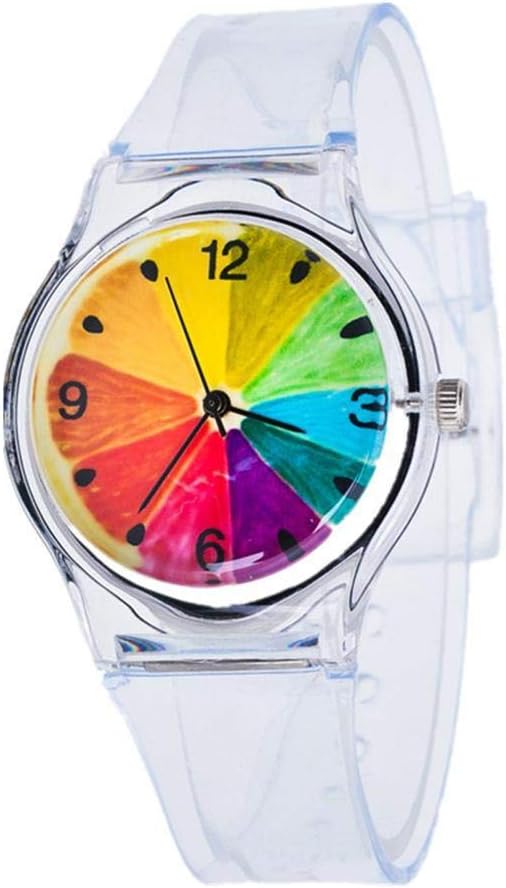 KELAND Silica Gel Band Round Analog Quartz Wrist Watch Bracelet Bangle Wrist Watches