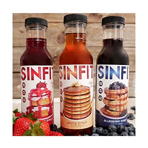 Panic Pancakes Syrup Variety Pack by Sinister Labs Sugar free, zero