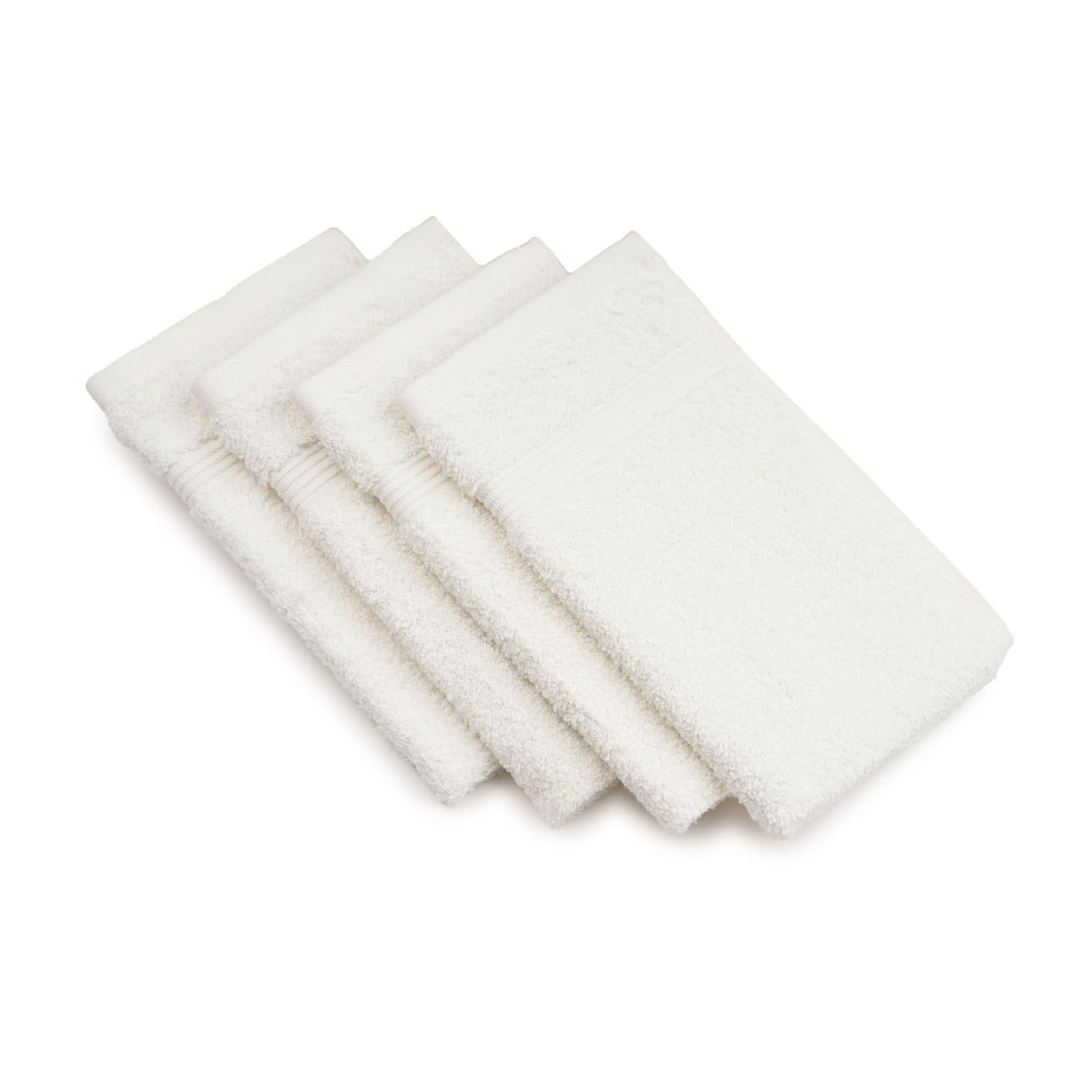 Gözze - Set of 4 New York Guest Towels, Luxuriously Soft and Absorbent, 100% Cotton, 30 x 50 cm - Nature