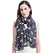 Lina & Lily Bull Terrier Dog Print Women's Scarf Shawl Wrap Lightweight (Dark Gray)