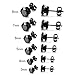 Jstyle Stainless Steel Mens Cubic Zirconia Stud Earrings for Women Black Pierced 5mm