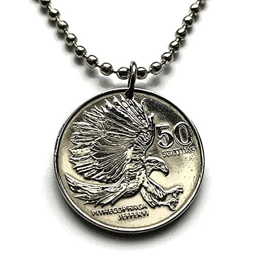 1984 Philippines Pilipinas 50 Sentimo coin pendant Filipino Monkey