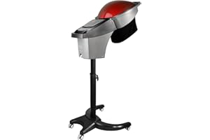 Professional Infrared Hair Steamer Salon O3 Ozone Micro Mist Hair Care Spa Steamer Rolling Machine Stand Strong Base Hooded