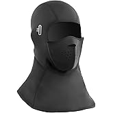 CSONFIT Balaclava Ski Mask Magnetic Openable Face Covering Cold Weather Men Women Breathable Winter Fleece Hood Magnemask for Skiing, Running, Motorcycle, Outdoor Work Black