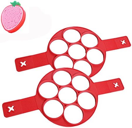Fantastic Pancake Pan molds, 7 shaped Silicon Molds, Fits Any 12” Pan or 10” Flat Surface, Easy Flip Grips for Safe and Easy Handling (1)