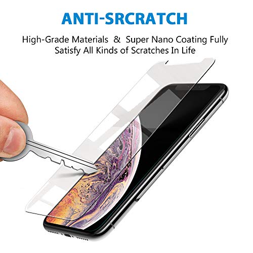 Marge Plus Compatible with iPhone Xs Max Screen Protector, [3pack] Clear HD Tempered Glass Screen Protector Anti-Scratch case Friendly 2.5 D Curved Edge 6.5 Inch with 99% Touch Accurate - Thumbnail 2