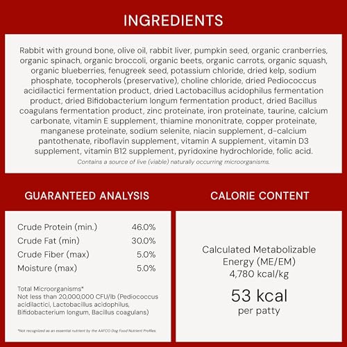 STELLA & CHEWY’S FREEZE-DRIED RAW DINNER PATTIES – ABSOLUTELY RABBIT RECIPE – HIGH PROTEIN GRAIN-FREE PUPPY & DOG FOOD – PERFECT FOR PICKY EATERS – 14 OZ