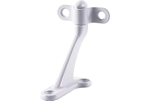 Midofar Triumph Hardware,3 Pack,White Glossy handrail Bracket,Handrail Stair Brackets 3"" Heavy Duty Support Hardware Stairways, handrail Brackets for Indoor Stairs with Screws,Stair Railing Bracket