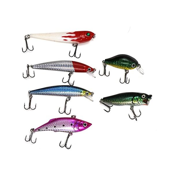 Threemart-Fishing-Lure-Set-Including-Spoon-LuresSoft-Plastic-LuresPopperCrankRattlinSpinnerbaits-and-More