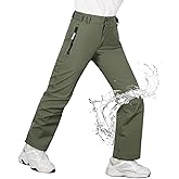 Kids Hiking Pants Waterproof Quick Dry Boys Camping Cargo Pant Lightweight Softshell Uniform Pants for Kid Girls