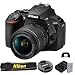 Nikon D5600 DSLR Camera with 18-55mm VR and 70-300mm Lenses + 128GB Card, Tripod, Flash, and More (20pc Bundle) (Renewed)thumb 1