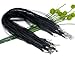 Housweety Black Organza Ribbon Waxen Cord Necklace 17