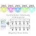 Magic Hue WiFi Smart Light Bulb - Sunrise Dimmable Multicolored LED Household Light Bulb - 60w Equivalent - No Hub Required - Compatible with Alexa & Google Home Assistant