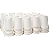 YEEHAW 8 oz 1000 Pack Disposable Paper Coffee Cups, White Hot Cups for Hot Coffee, Hot Liquid, Ideal for Cafes, Bistros, Businesses and Family