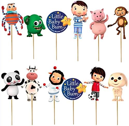 24PC LITTLE BABY BUM CUPCAKE CAKE TOPPER TOPPERS FOR BIRTHDAY PARTY SUPPLY THEME DECORATIONS