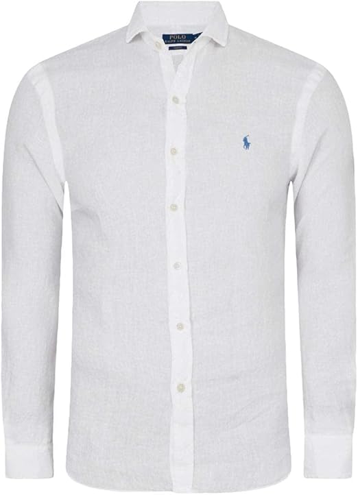Ralph Lauren Linen Shirt Slim Fit White XL: Amazon.co.uk: Clothing