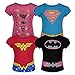 DC Comics Toddler Girls' 4pk T-Shirts Batgirl Supergirl Wonder Woman (4T)