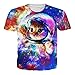 RAISEVERN Unisex 3D Creative Galaxy Printed Short Sleeve T-Shirts Tees