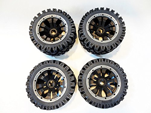 King Motor All Terrain Tires on Poison HD Rims (Set of 4) Fits HPI 5B, SS, 2.0, Rovan Buggy and other Bajas