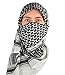 Mato & Hash Military Shemagh Tactical 100% Cotton Scarf Head Wrap - White/Black CA2100-2