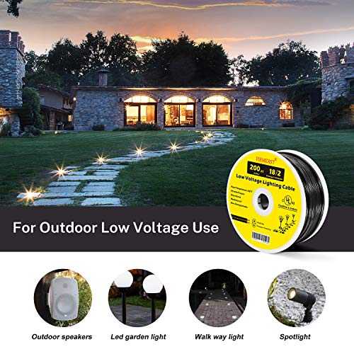 FIRMERST 18/2 Low Voltage Landscape Wire Outdoor Lighting Cable UL