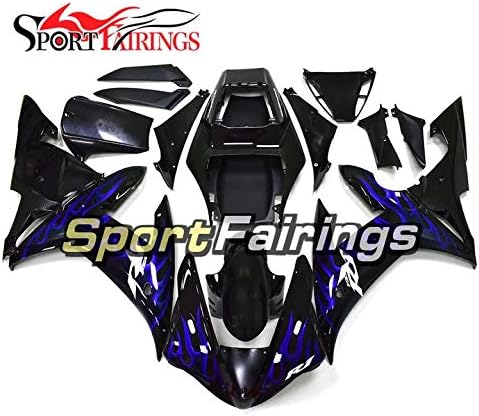 Sportbikefairings Full Motorcycle Injection ABS Plastic Fairings For Yamaha YZF1000 R1 2002 2003 ABS Plastic Dark Blue Black Bodywork Carenas New