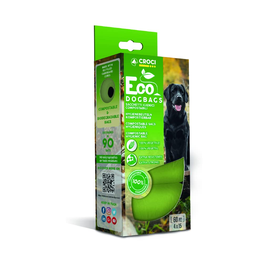 Croci Eco Compostable Bags 4X15 (Pack of 2)