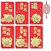 VIPITH Chinese Red Envelopes, 36 Pcs 6 Patterns 2019 Chinese New Year Pig Hong Bao Lai See Lucky Money Packets for Spring Festival, Wedding, Graduation and Birthday (Large 3.5 x 6.6'') primary