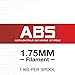 HATCHBOX ABS 3D Printer Filament, Dimensional Accuracy +/- 0.03mm, 1 kg Spool, 1.75 mm, Transparent Black