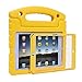 HDE Case for iPad Mini 1 2 3 Kids Shockproof Bumper Hard Cover Handle Stand with Built in Screen Protector for Apple iPad Mini 1st 2nd 3rd Generation (Yellow)