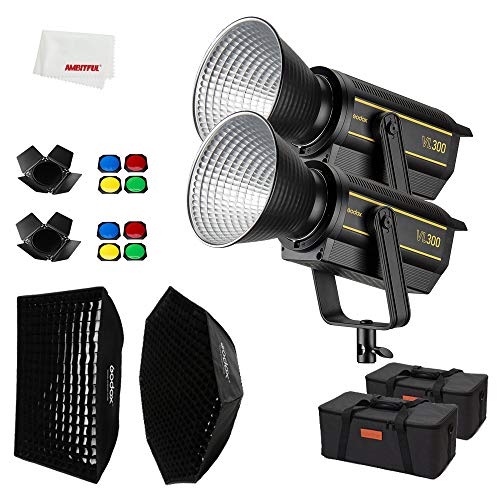 Godox VL300 300w New LED Lights,5600K Day Light, CRI 96+, TLCI 95, for