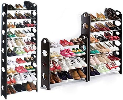 Hotouch Round-Shaped Free Standing 10 Tier Shoe Tower Rack