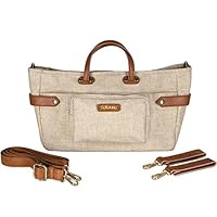 SoYoung Andi 3-in1 Stroller/Tote/Handbag -Carry or Attach to Stroller - Stylish Sleek Adaptible Design - Linen