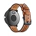 BIGTANG Compatible for Garmin Vivoactive 3 Watch Band, 20mm Genuine Leather Watch Strap for Garmin Forerunner 645/Forerunner 245/Samsung Galaxy 42mm/Galaxy Watch Active 40mm Smart Watch - Brown