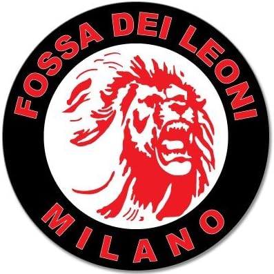 Ride in Style AC Milan Fossa Dei Leoni car Bumper Sticker 4" x 4"