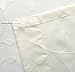 MIUCO Floral Embroidery Semi Sheer Curtains Faux Linen Grommet Curtains for Bedroom 52 x 63 Inch 2 Panels, Off White