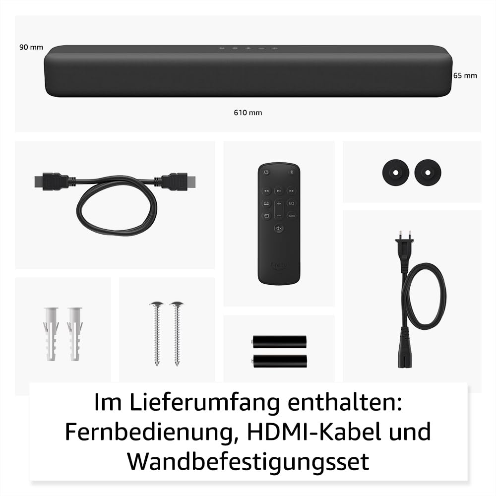 Amazon Fire TV Soundbar, 2.0-Lautsprecher mit DTS Virtual:X und Dolby Audio sowie Bluetooth-Unterstützung 6