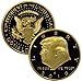 Aizics Mint Donald Trump Black & Gold Coin 2018 with Certificate of Authenticity, President Coin, Trump Coin Collectors, 24kt Gold Plated with Black Inlay, 38mm x 2mm