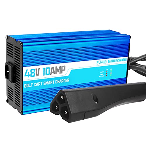 Flngr 48 Volt Golf Cart Battery Charger for ez go RXV&TXT,10Amp with