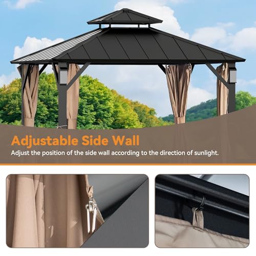 Covered Outdoor Universal Gazebo Curtain Review: 10'x10' 4-Panel Privacy Sidewalls image 15