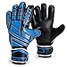 Valorsports Youth&Adult Goalie Goalkeeper Gloves,Strong Grip for The Toughest Saves, with Finger Spines to Give Splendid Protection to Prevent Injuries (BlackBlue, 6)